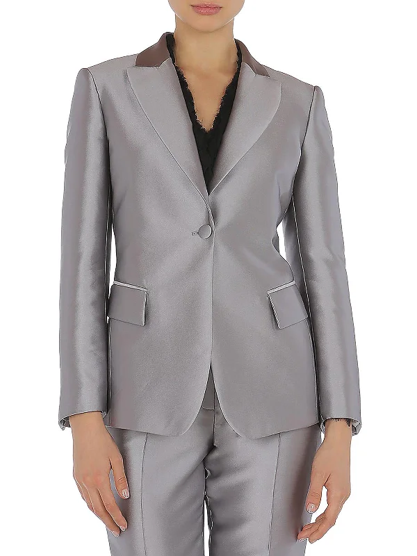 Celebrity Style Womens Silk Suit Separate One-Button Blazer