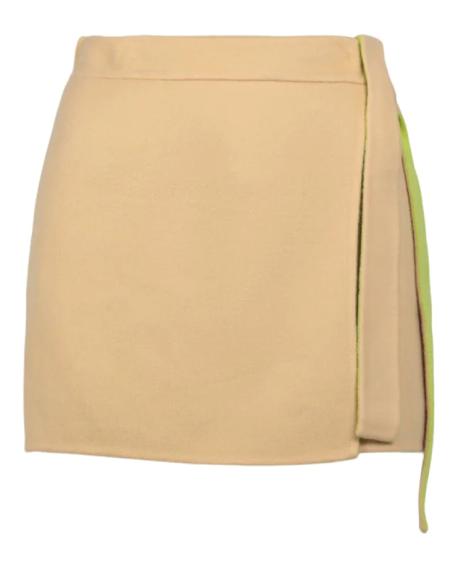 Elegant Design Wool Blend Mini Skirt