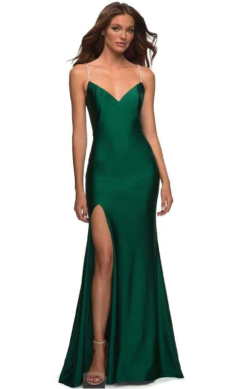 Celebrity Must-have La Femme - 30435 Jeweled Strap Sheath Gown