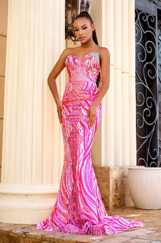 High Street Fashion Portia and Scarlett Sequin Long Prom Dress PS24343