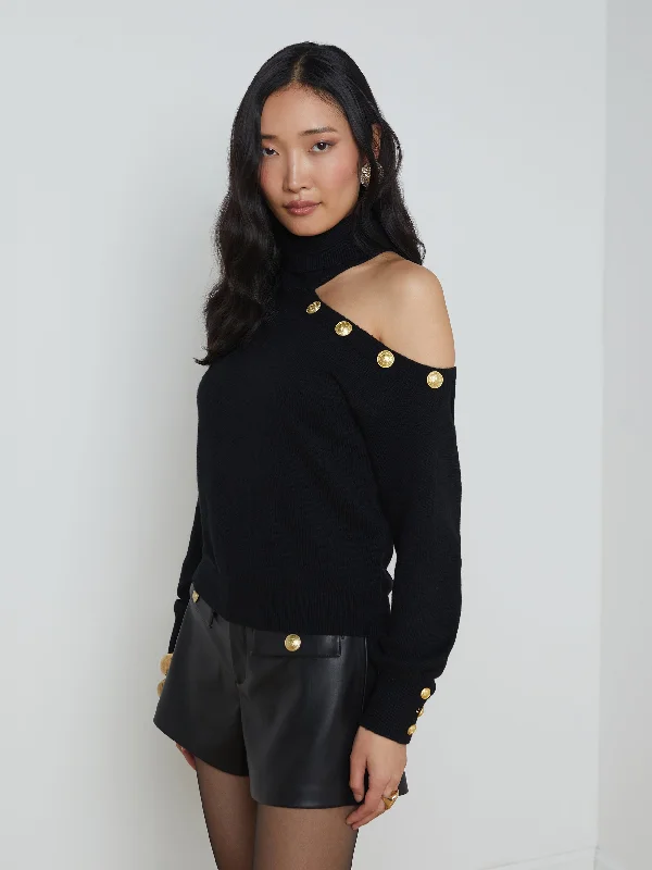 Versatile Items Brixie Cutout Turtleneck