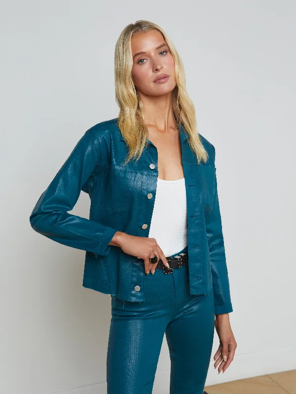 Comfortable And Cold-proof Janelle Coated Denim Jacket