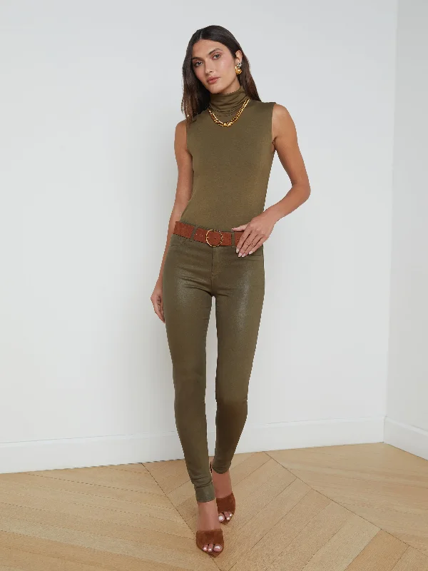 Goddess Style Marguerite Coated Skinny Jean