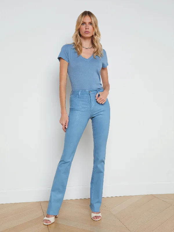 Classic Style Ruth Coated Straight-Leg Jean