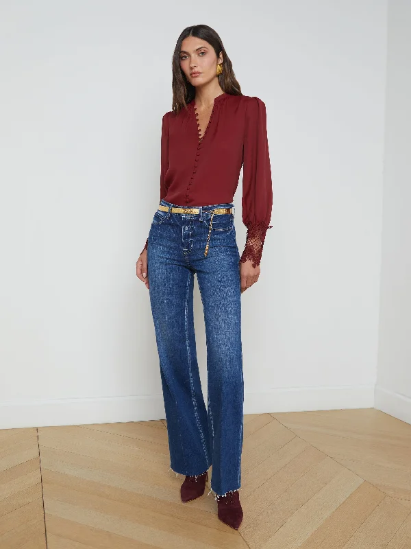 French Style Scottie Wide-Leg Jean