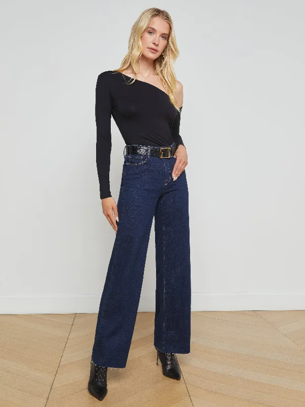 Classic Color Scottie Wide-Leg Jean