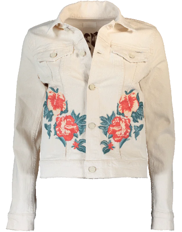 Trendy And Casual The Bruiser Floral Embroidered Jacket