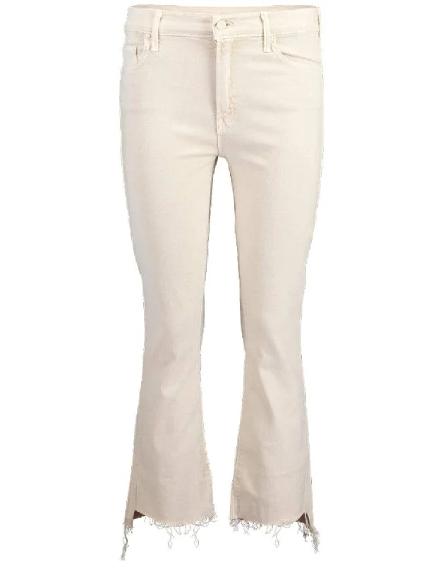 Personalized Wear The Insider Crop Step Fray Jean in Tiv Toasted Ivory